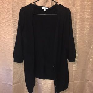 Black cardigan sweater